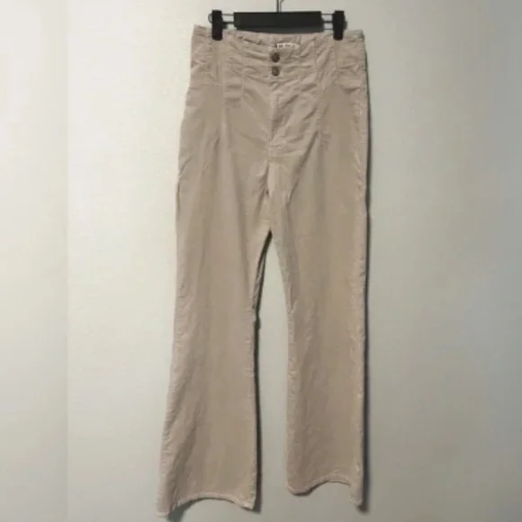 Free People Jayde Corduroy Flare High Waisted Pants - size 26 - Picture 5 of 6